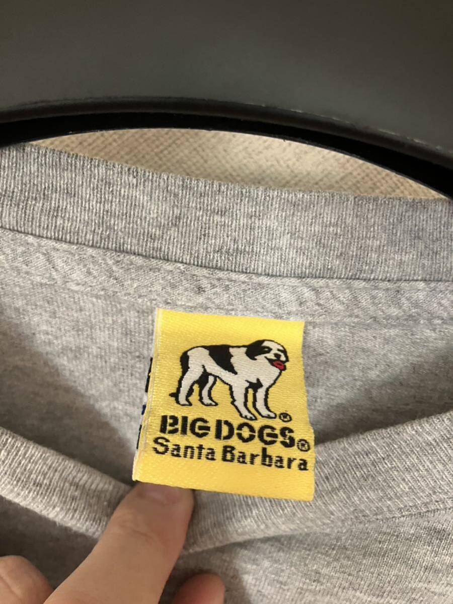 90〜00's BIG DOGS 袖プリ ロンT USA ビンテージ 古着の画像4