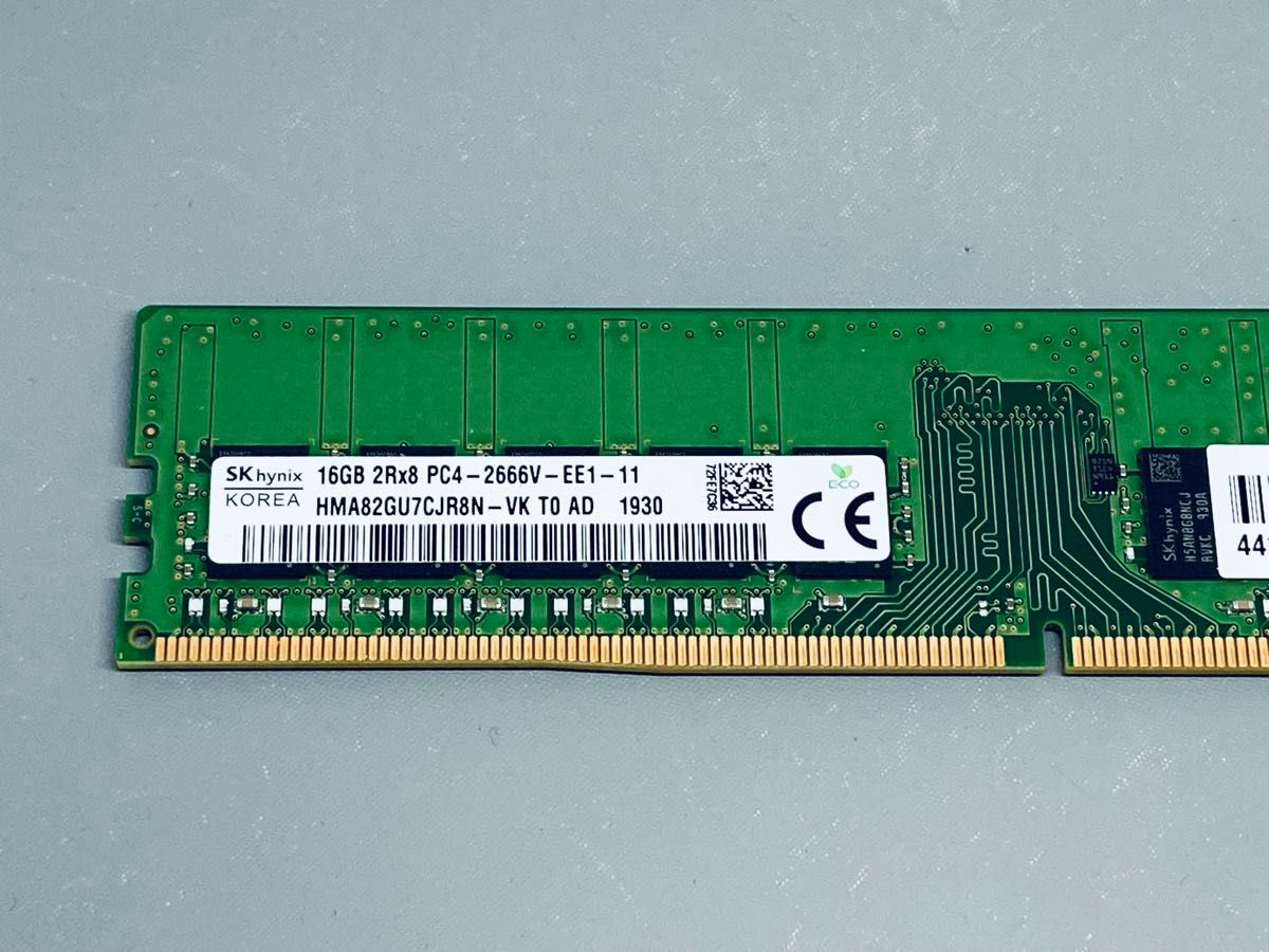 HP Z2 G4純正 SKHYNIX DDR4 2666 ECC Unbuffered 16GB HMA82GU7CJR8N-VK