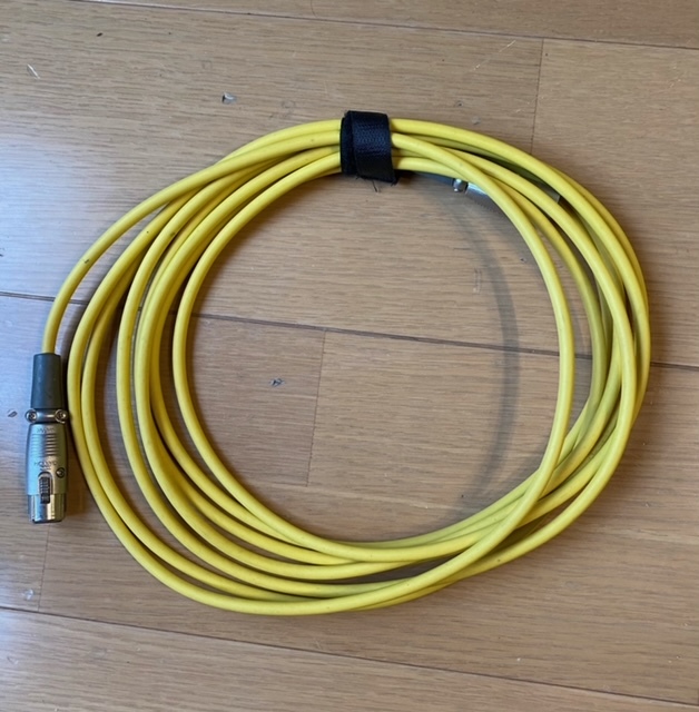 PA用 マイクケーブル ITT XLR 4m〜5m 6本セット（CANARE L-4E6S)黄色 ストラップ付_画像6