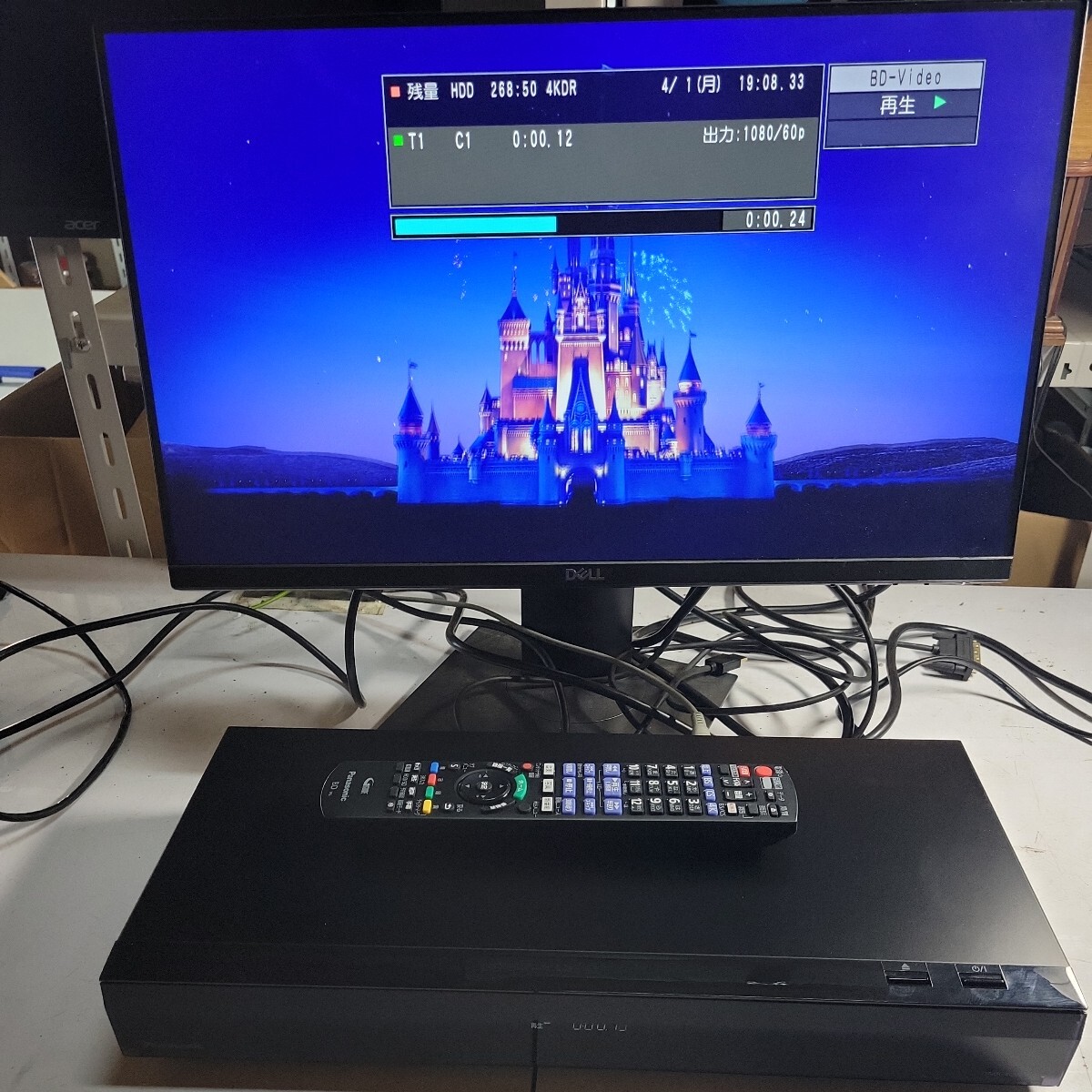 Panasonic ブルーレイ 4K DIGA DMR-4CW400 2019年 4TB 3番組同時録画 中古作動品 管理番号 2404017_画像3