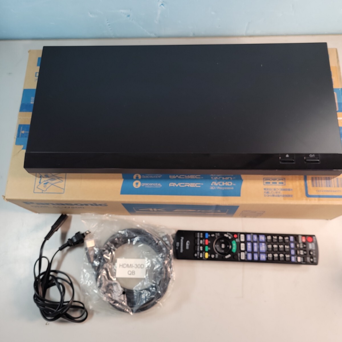 Panasonic パナソニック ブルーレイレコーダー 4K DIGA DMR-4CW400 2019年 元箱あり3番組同時録画 4TB 中古作動品 管理番号 2403231の画像3