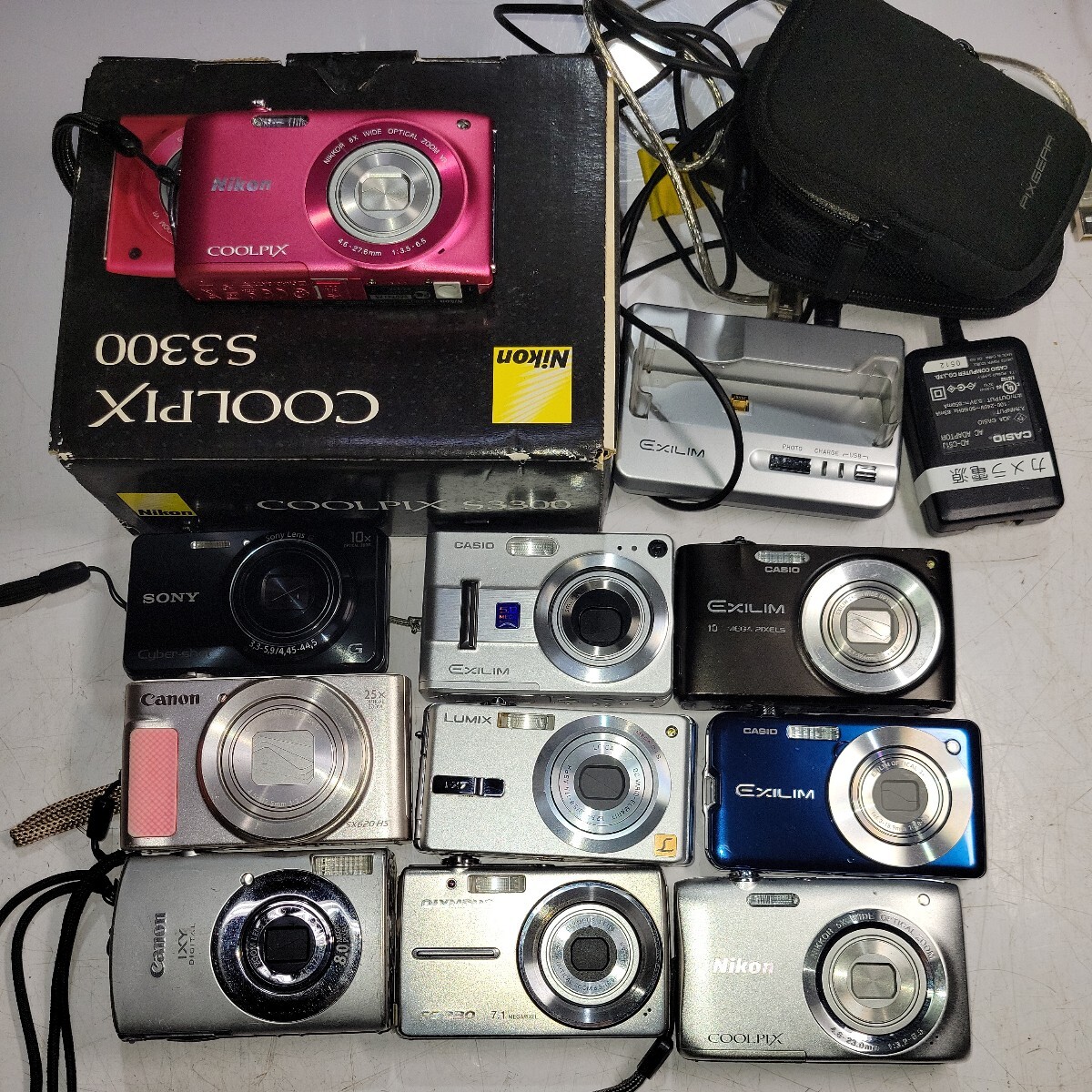 デジカメ デジタルカメラ コンパクトデジタルカメラ CANON SONY OLYMPUS Nikon Panasonic 10個まとめ売り未確認ジャンク管理番号2404241_画像1