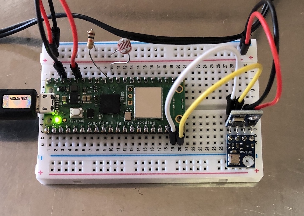 Raspberry Pi PicoWを使った環境測定基板(気温、湿度、気圧など)の画像6