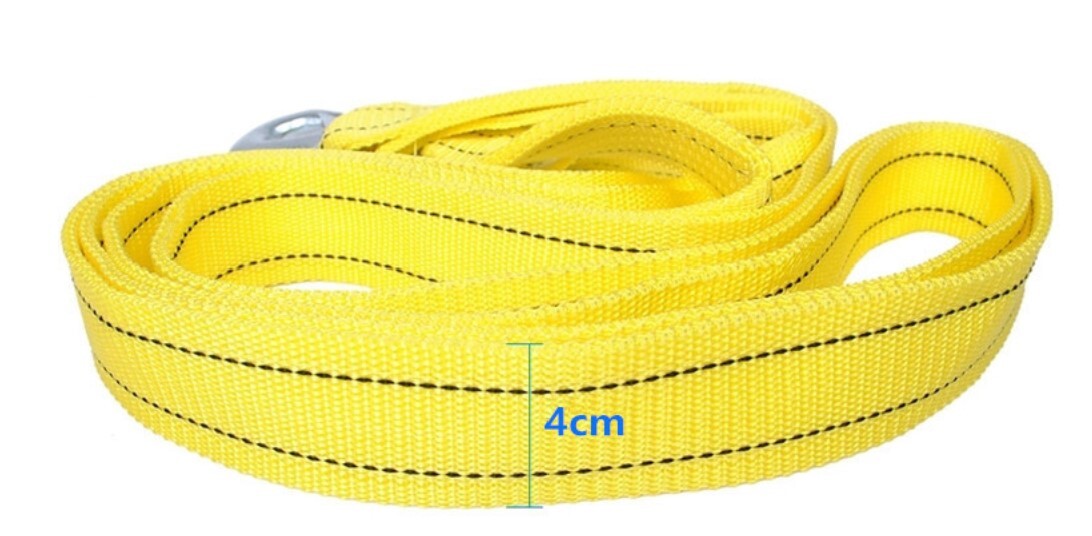 4m traction rope belt automobile hook truck . wheel both edge hook loaded tool s tuck urgent Rescue sling belt gas missing 