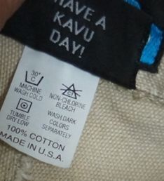 米国製 KAVU ハーフジップコットンスローシャツ S　ベージュカーキ系　カブー　MADE IN USA アメリカ製_画像5