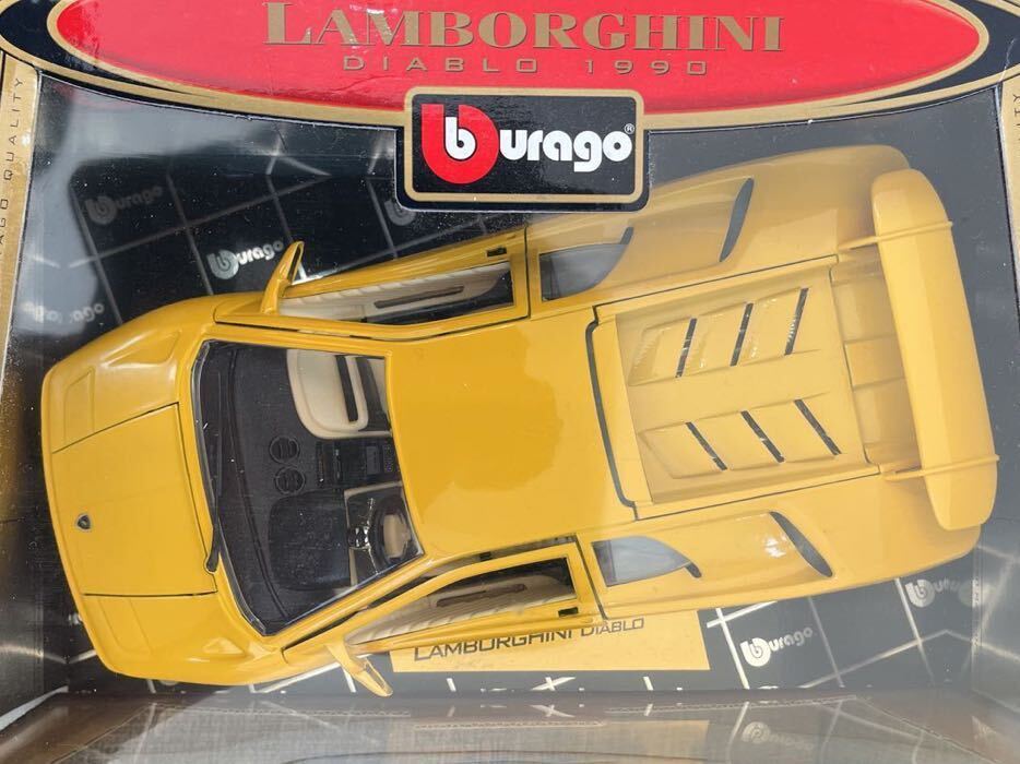  красивая вещь 1/18 Lamborghini DIABLO... жёлтый  цвет ... миникар (Minicar) 　... burago