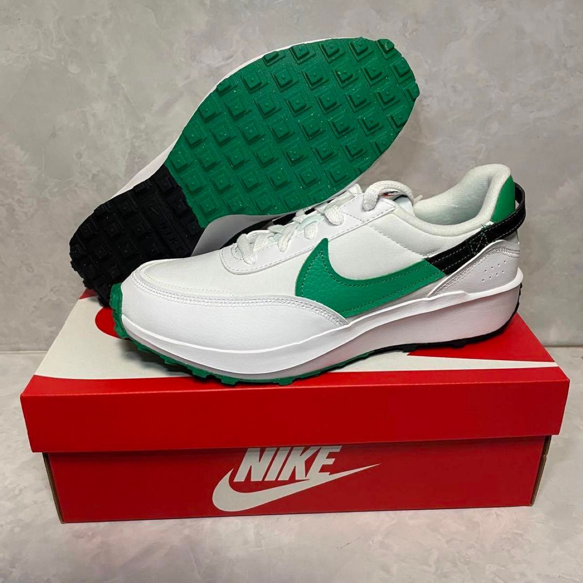 Nike Waffle Debut White/StadiumGreen26.0