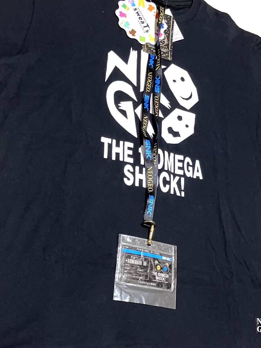 送料無料 即完売品 未使用 NEOGEO 100MEGA SHOCK カードホルダー付き Tシャツ ネオジオ ゲームTシャツ