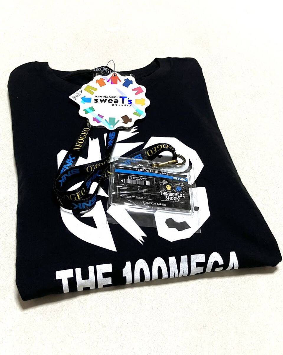 送料無料 即完売品 未使用 NEOGEO 100MEGA SHOCK カードホルダー付き Tシャツ ネオジオ ゲームTシャツ