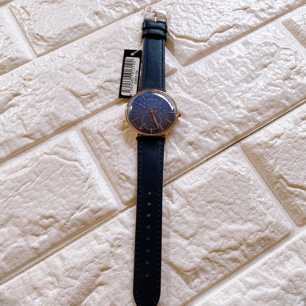 ADEXE アデクス 腕時計 クォーツ正規輸入品 青ネイビー2045C-04