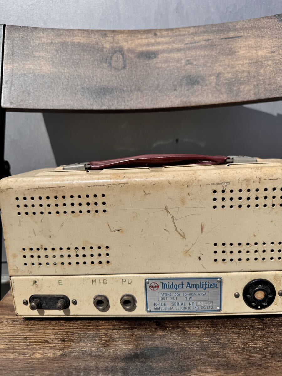 真空管ラジオ National ナショナル Midget Amplifier K-108 アンティーク レトロ 昭和レトロ 動作未確認の画像4