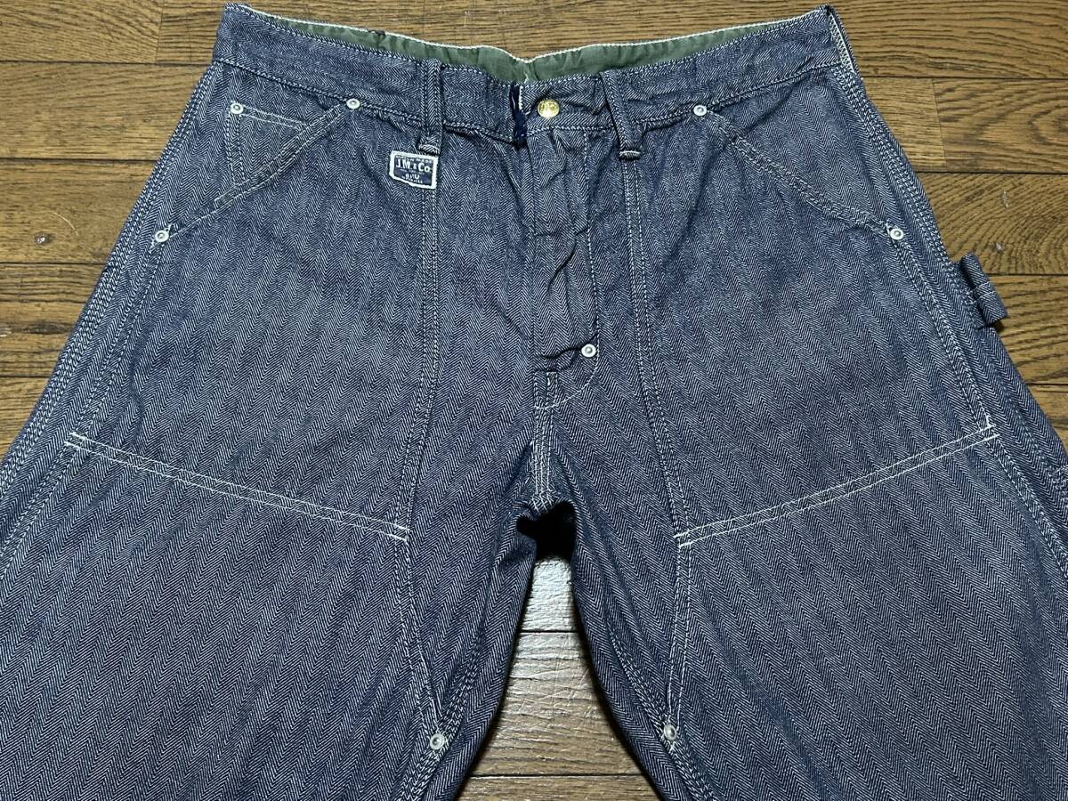 JOE McCOY Joe mccoy 8HOUR UNION LOT724 double knee herringbone pe Inter Work Denim pants Union ticket indigo 34 BJBD.D