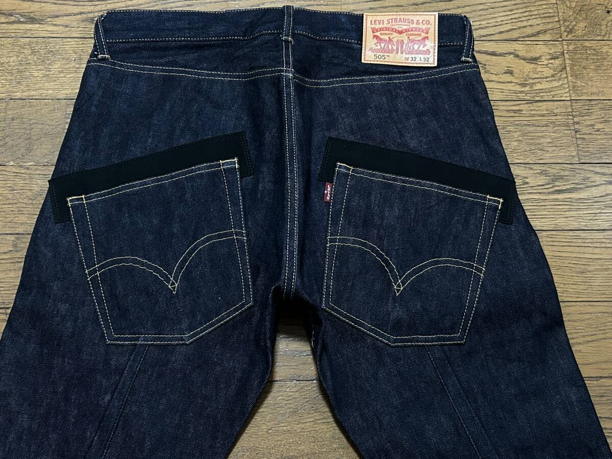 ※JUNYA WATANABE MAN COMME des GARCONS Levi's ジュンヤワタナベコムデギャルソンリーバイス WD-P205 再構築デニム 濃紺 日本製 S BJBD.D_画像4