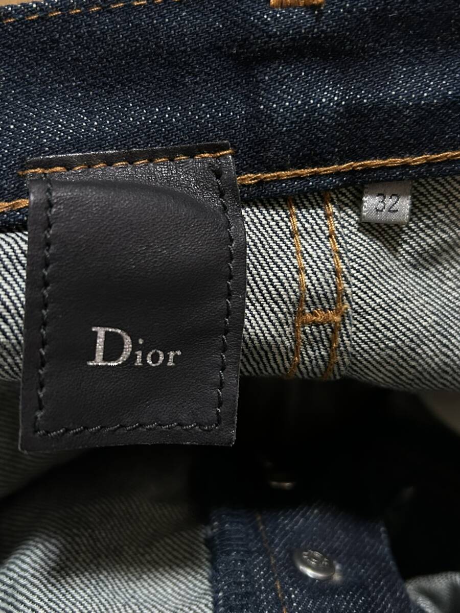 Dior homme ディオールオム ボタンフライデニムパンツ 未裾直 日本製 濃紺 32                BJBD.Dの画像8