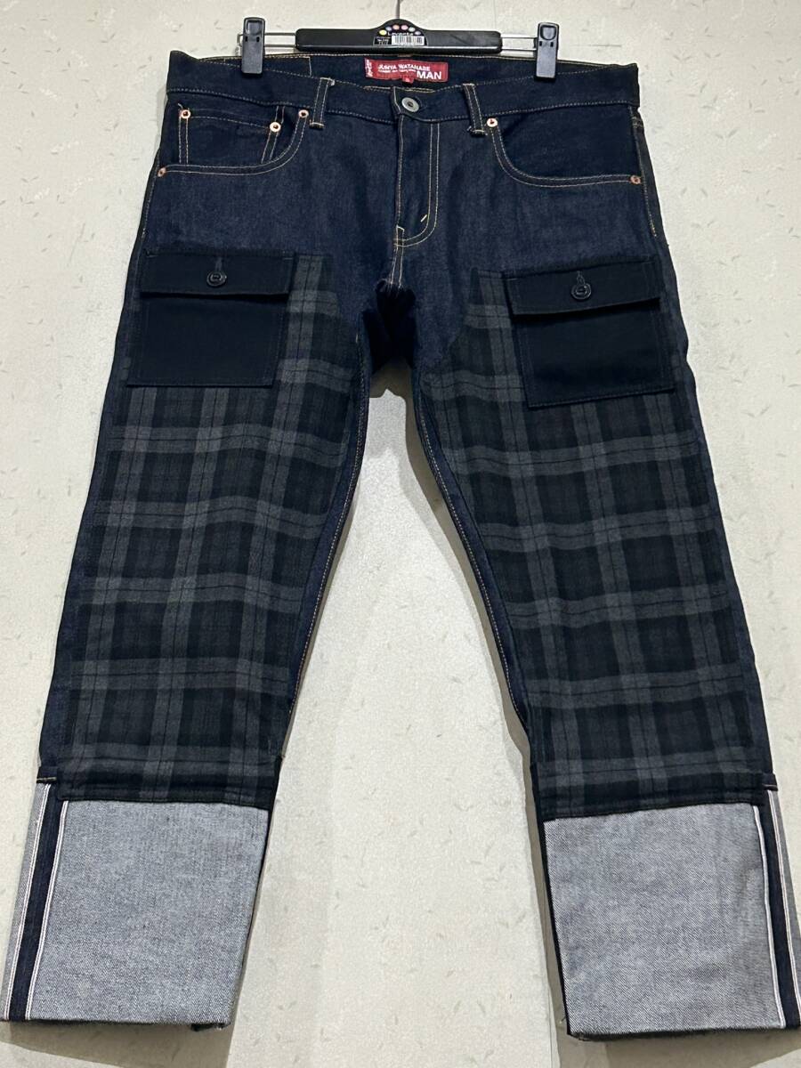 ※JUNYA WATANABE MAN COMME des GARCONS Levi's ジュンヤワタナベコムデギャルソンリーバイス WD-P205 再構築デニム 濃紺 日本製 S BJBD.D_画像1