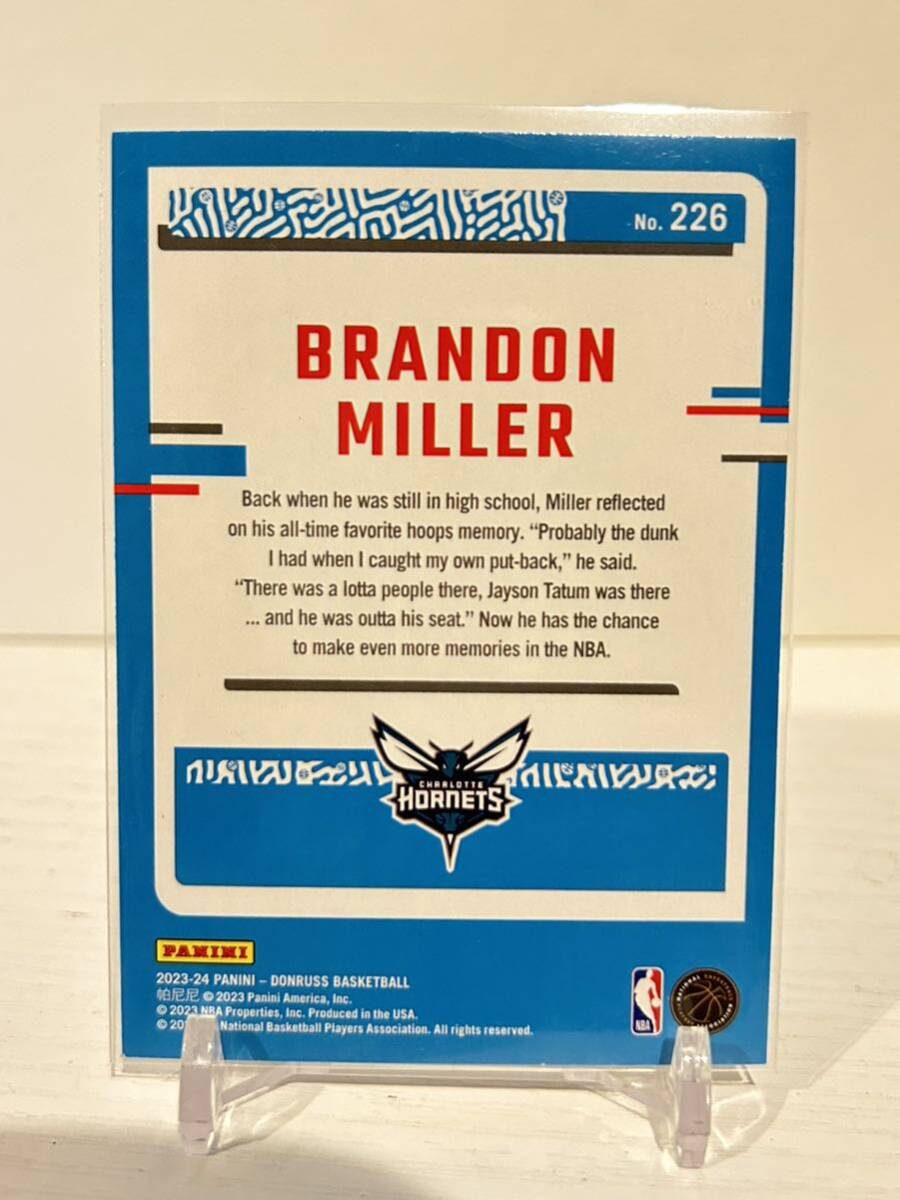 【3枚セット】2023-24 Panini Donruss Basketball Brandon Miller RC Base 他 (Hornets)の画像2