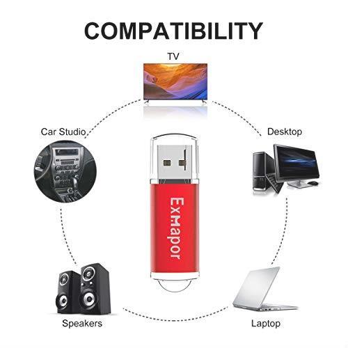 ◆送料無料 5個セット 16GB USBフラッシュメモリ Exmapor USBメモリ キャップ式 五色（赤、黒、銀、緑、青）5年保証 ●数量限定_画像5