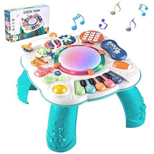 ◆送料無料 音楽おもちゃ 子供 ミュージカルテーブルおもちゃ 多機能 ピアノ 楽器玩具 アクティビティテーブルのおもちゃを学び_画像1