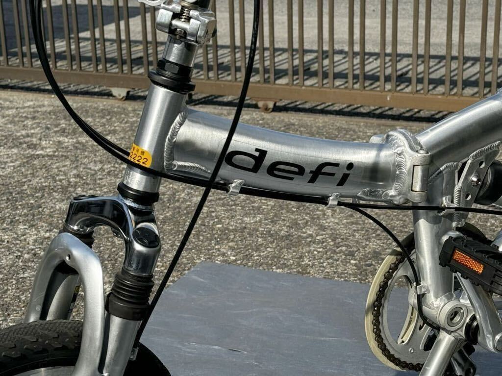 16インチ折りたたみ自転車 アルミ製defi外装6段ディスクブレーキの画像9