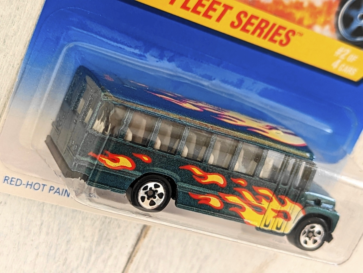 スクール バス SCHOOL BUS 緑■*難 1997 US版 HOT WHEELS ホットウィール_画像3