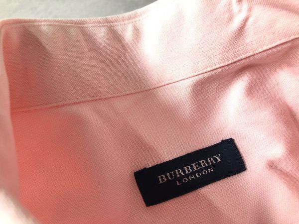 BURBERRY●ピンク●ホースロゴ刺オックスフォード B.D シャツ●バーバリー_画像6