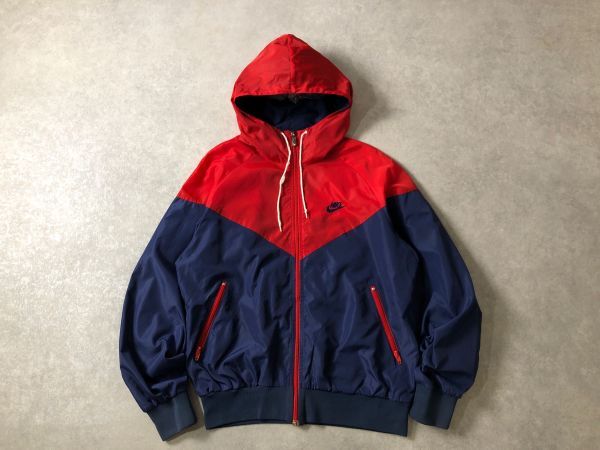 80's・紺タグ●NIKE●ヴィンテージ ナイロン フード ブルゾン ジャケット●ナイキ●80年代 VINTAGEの画像7