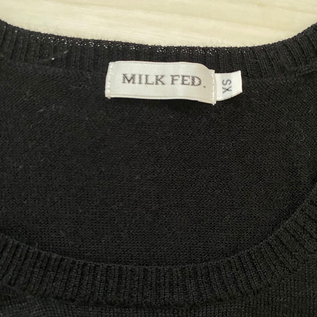 MILKFED. ミルクフェド ニットワンピース　xsサイズ　春服 ブラック セーター