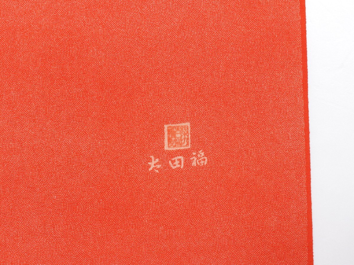 【反物】秘伝極型江戸小紋 丹後ちりめん 鮫柄 「太田福」 e-306の画像8