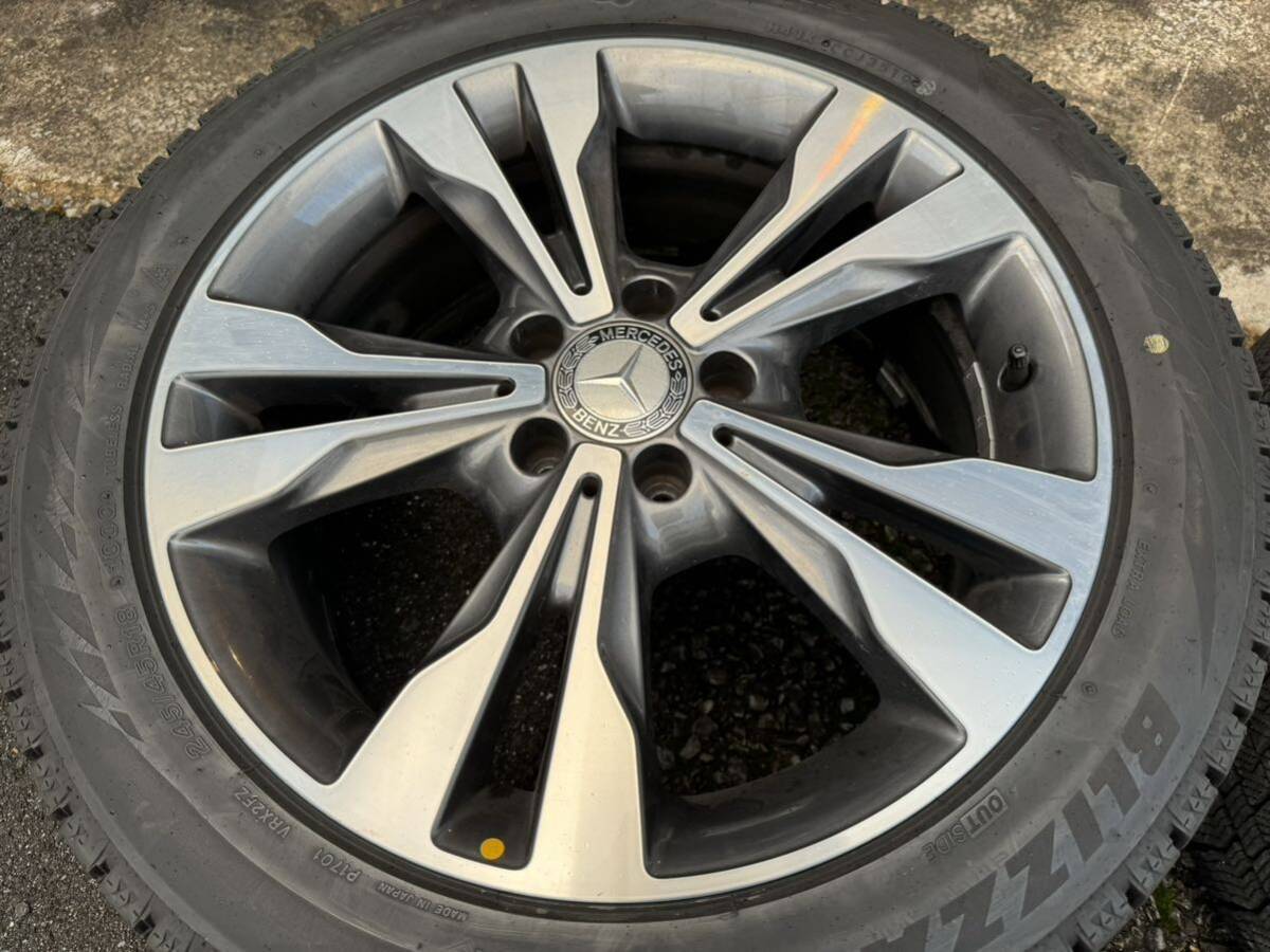 メルセデスベンツVクラス（W447）スタッドレスホイールセット美品 245/45R19ブリザック溝有りの画像5