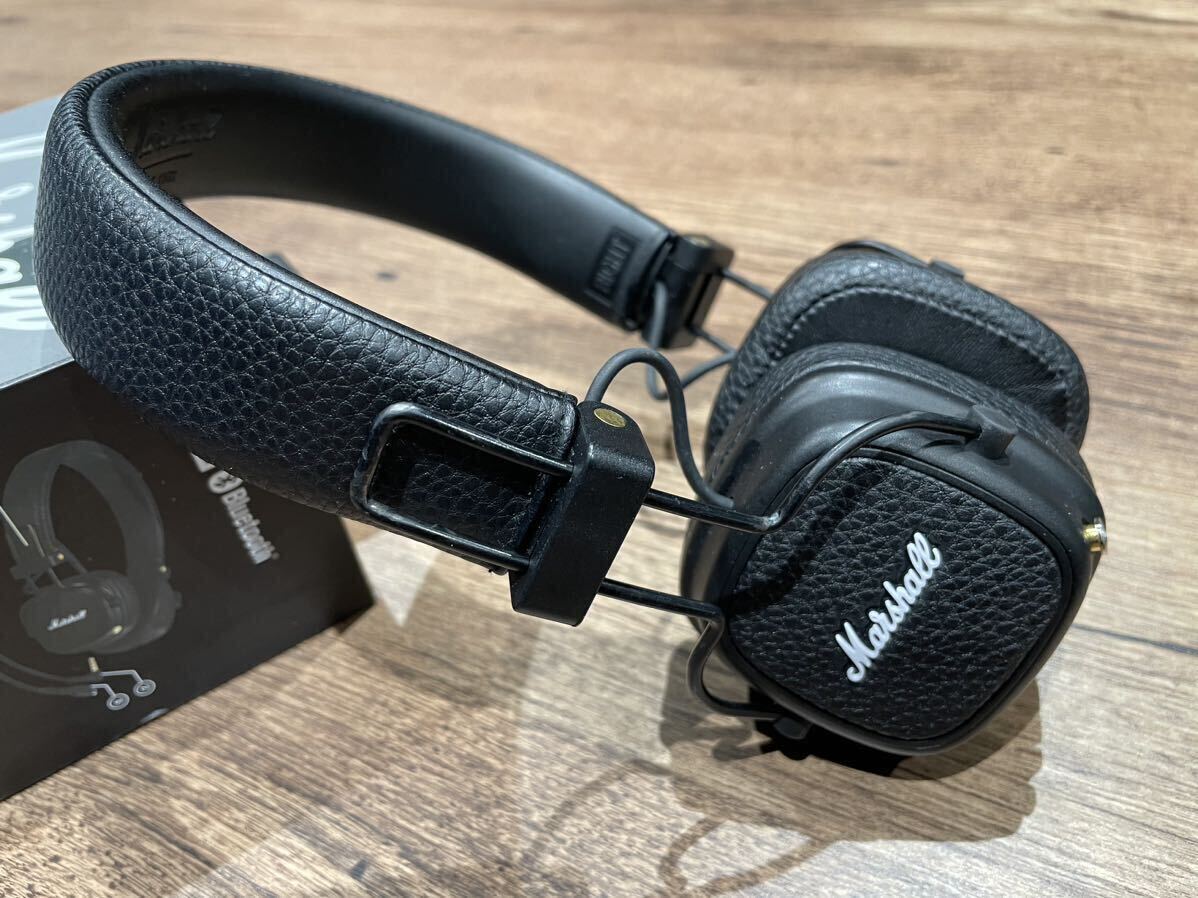 マーシャル Marshall ワイヤレスヘッドホン ブラック MAJOR III BLUETOOTH BK 中古品_画像3