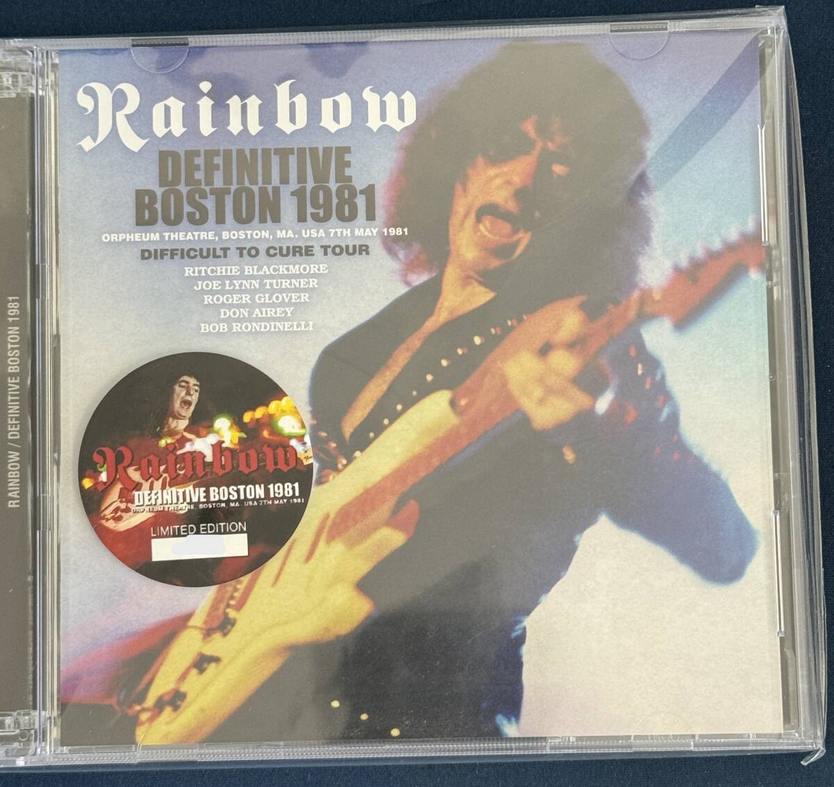 [ unopened ] Rainbow DEEFINITIVE BOSTON 1981 Rainbow the first times number ring sticker attaching Ritchie Blackmore