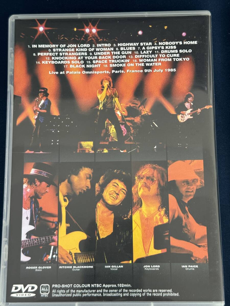 [DVD] DEEP PURPLE /DEFINITIVE PARIS 1985 the first times number ring sticker attaching Ritchie Blackmore Ian Gillan ROCK
