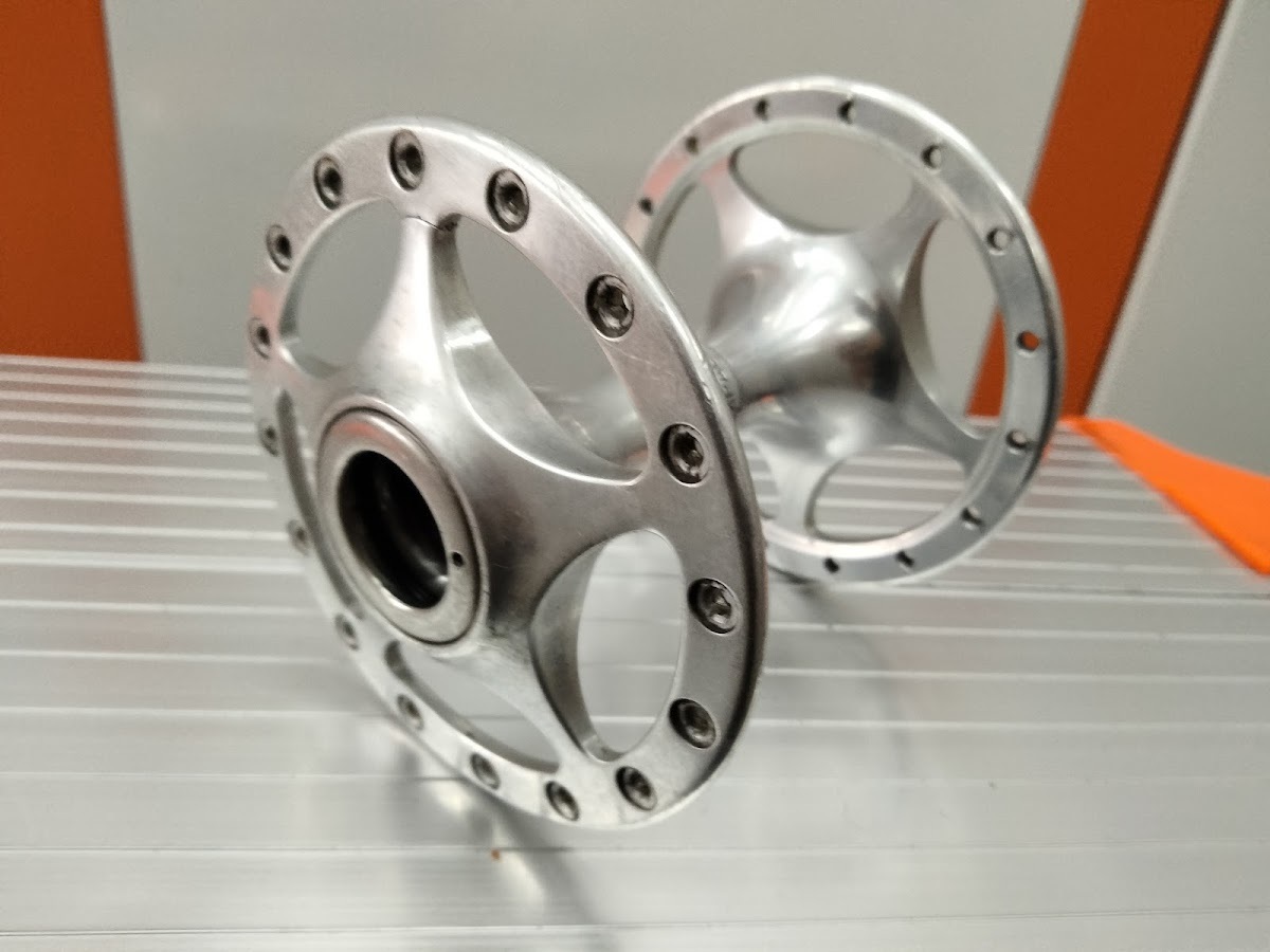 campagnolo c record pista track hub Sheriff Star 32H front カンパニョーロCレコード　シェルフスター　ピストハブ　フロント　ジャンク_画像1