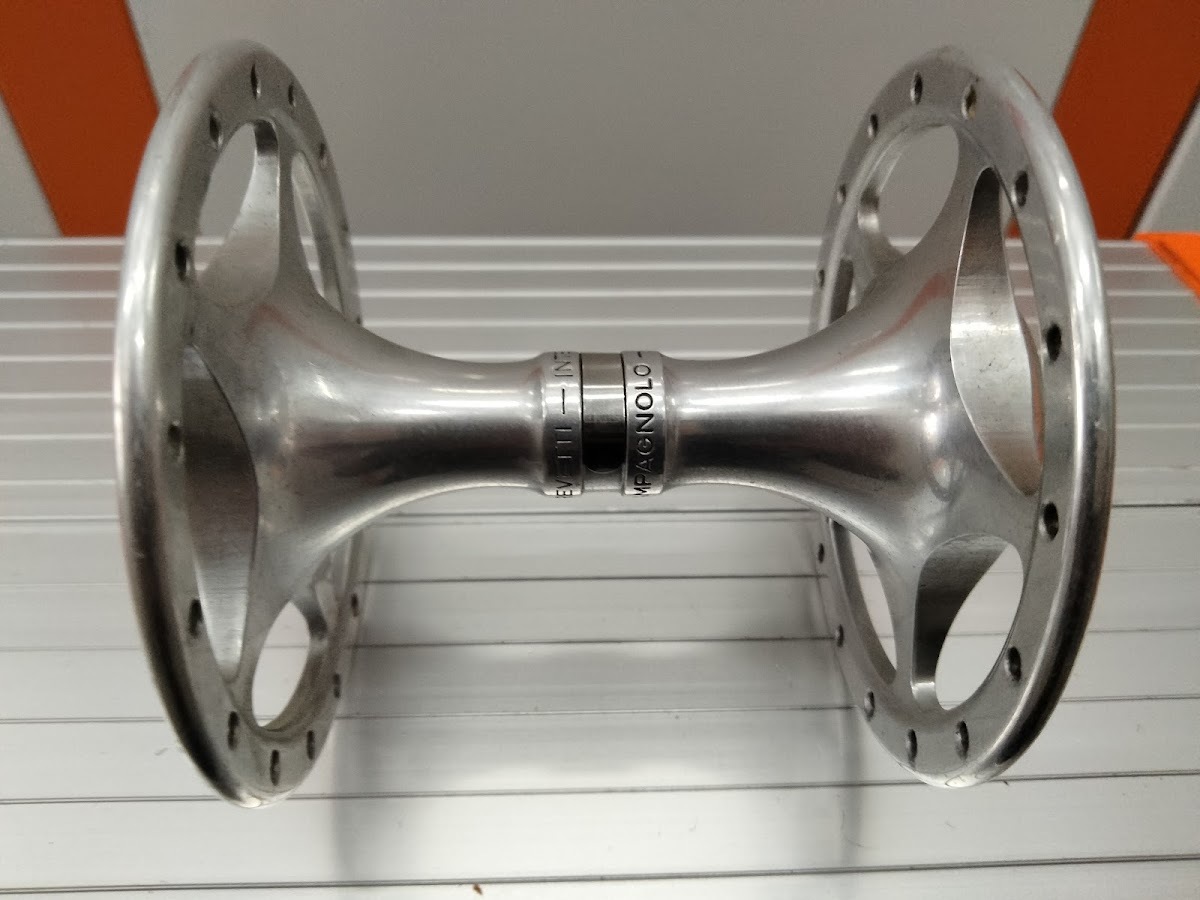 campagnolo c record pista track hub Sheriff Star 32H front カンパニョーロCレコード　シェルフスター　ピストハブ　フロント　ジャンク_画像4