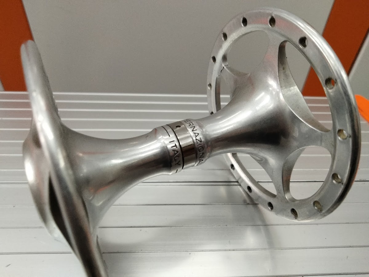 campagnolo c record pista track hub Sheriff Star 32H front カンパニョーロCレコード　シェルフスター　ピストハブ　フロント　ジャンク_画像5