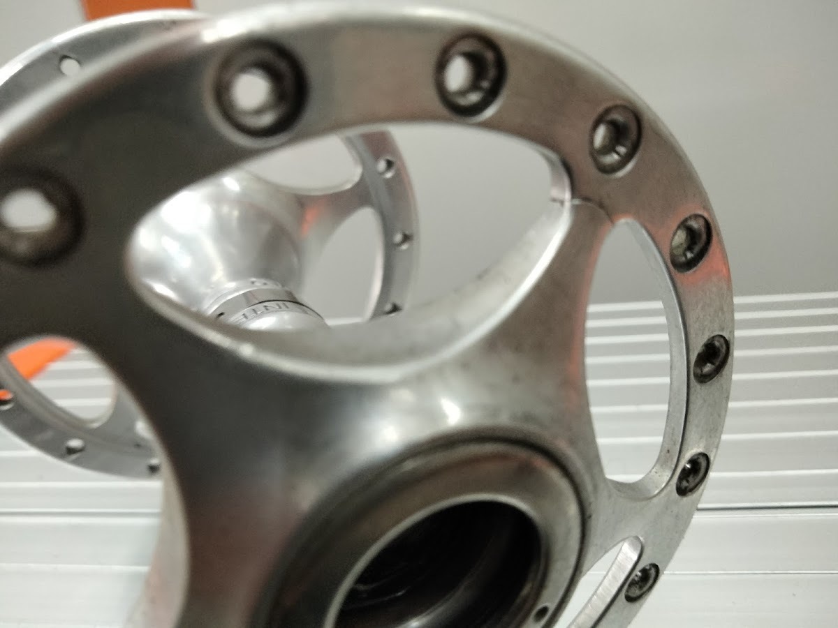 campagnolo c record pista track hub Sheriff Star 32H front カンパニョーロCレコード　シェルフスター　ピストハブ　フロント　ジャンク_画像8