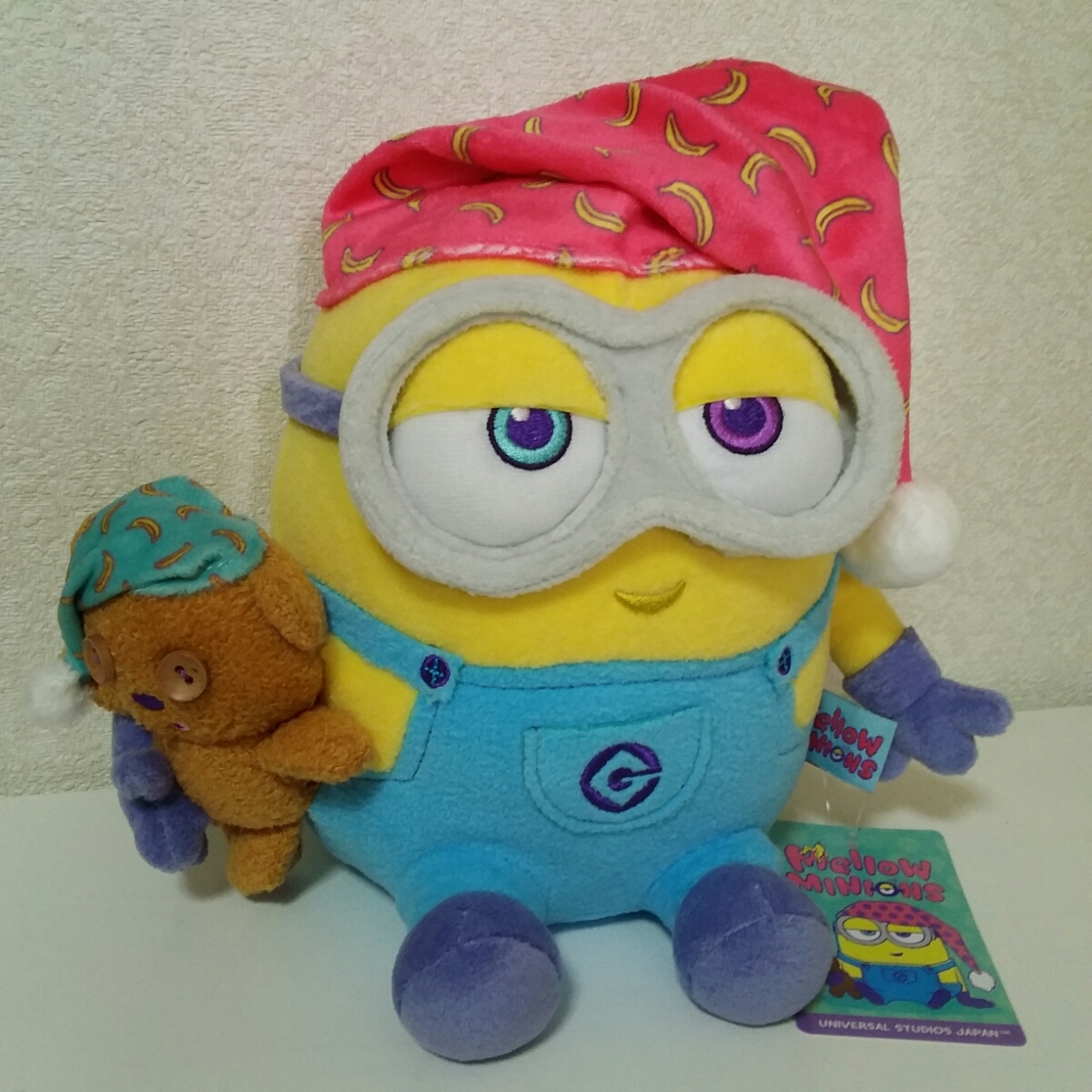 20 centimeter Mini on Mini on zMELLOW MINION USJ limitation Uni baUSJtim banana .. charcoal hat me low Mini on Bob soft toy 1