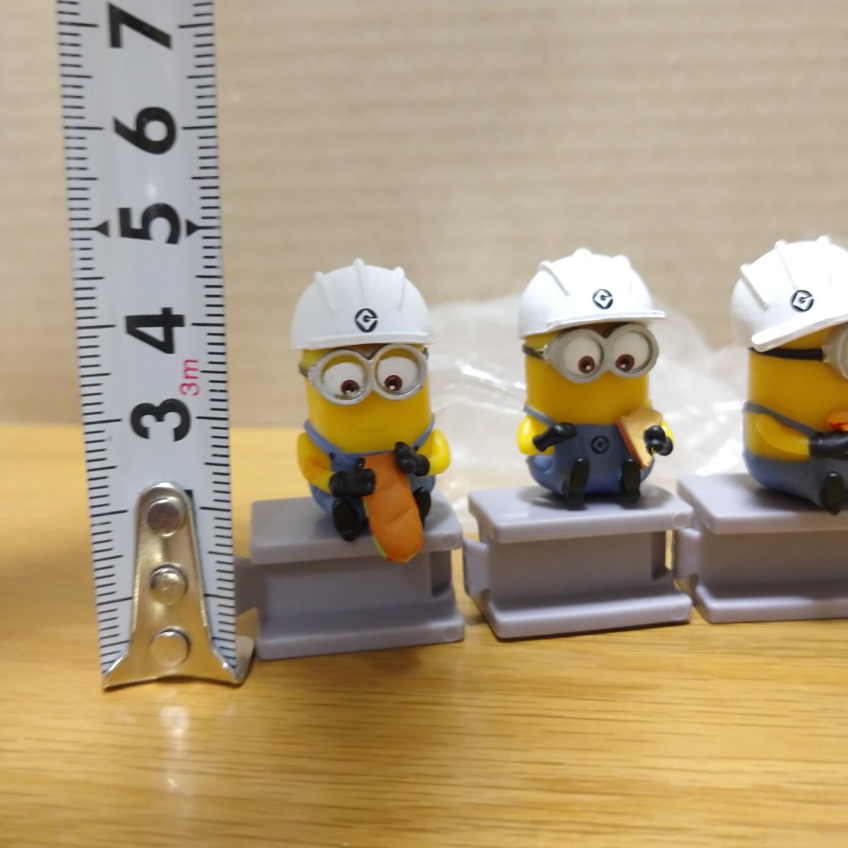 minions minion 工事現場 工事 工場 作業員 フィギュア コレクション ミニオンズ ミニオン パン ご飯 collection toy lunch time figureの画像4