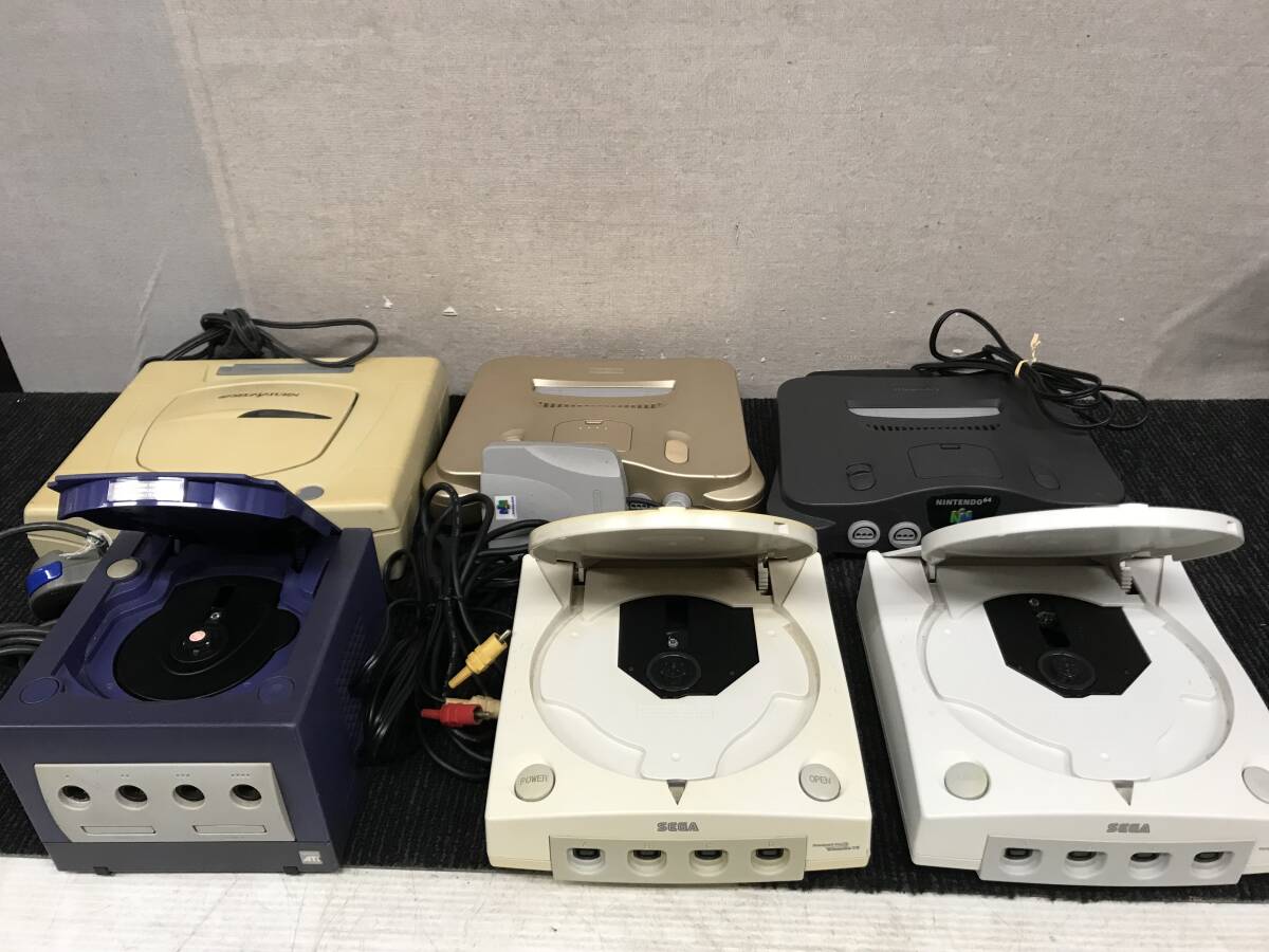 209* game machine summarize 6 pcs Nintendo64×2/GAME CUBE/SEGA SATURN/Dreamcast Nintendo Sega Saturn Junk photograph addition equipped 