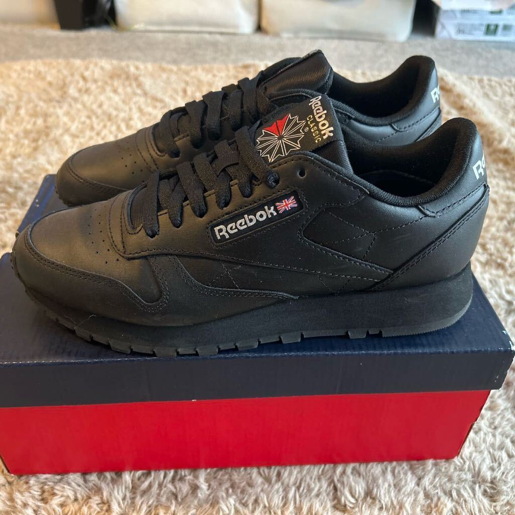 リーボック Reebok スニーカー クラシックレザー ブラック Classic Leather Black 26cm_画像2