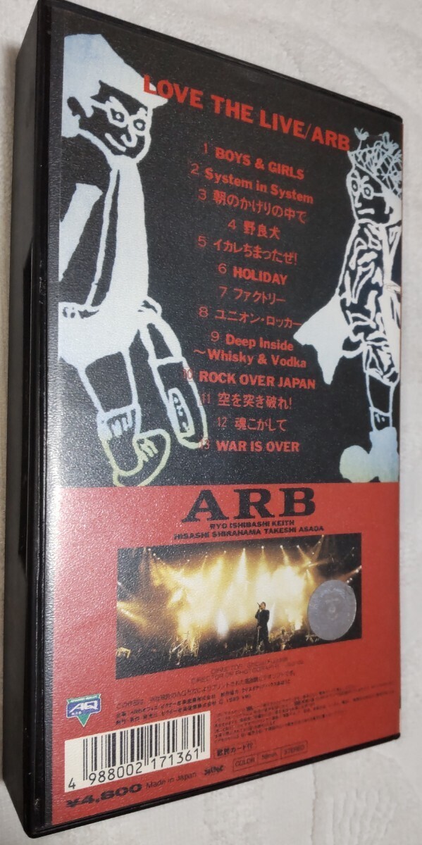 VHSビデオ ARB / Love The Live ラブライヴ ラブライブ バンドスコア 石橋凌 ベスト ラブザライヴ_画像3
