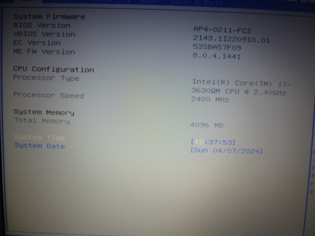 【ジャンク品】EPSON Endeavor NJ3700E CPU載せ替え i7-3630QM 2.4GHz メモリー4GB_画像9
