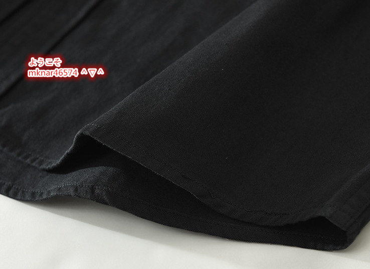 新品 シャツ メンズ 長袖シャツ 春夏 トップス ワイシャツ 切替 トレンド カジュアルシャツ オシャレ アウター ブラック XL~3XL選択_画像5