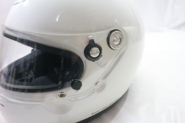 ◇ARAI アライ GP-2K 4輪レース用ヘルメット 白色 フルフェイス 59-60cm Lサイズ JAF公認 SFL構造 箱・取説付きの画像7