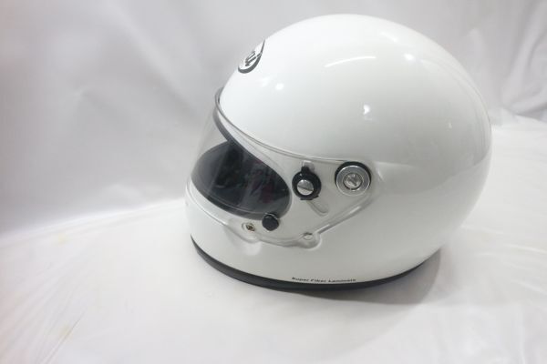 ◇ARAI アライ GP-2K 4輪レース用ヘルメット 白色 フルフェイス 59-60cm Lサイズ JAF公認 SFL構造 箱・取説付きの画像4