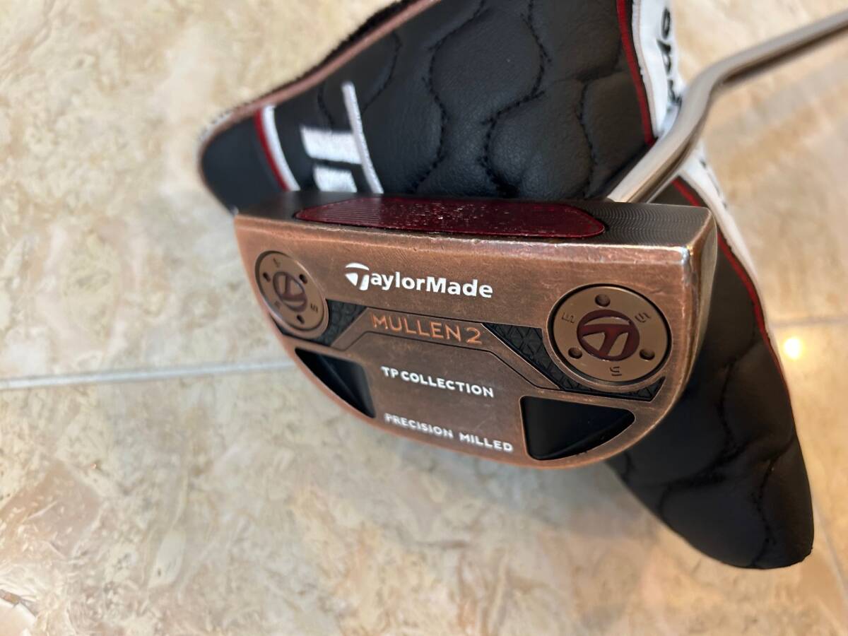 ☆TaylorMadeテーラーメイド TP Black Copper Collection Mullen 2 SuperStroke 34インチ パター 中古・送料無料、ヘッドカバー付き☆の画像2