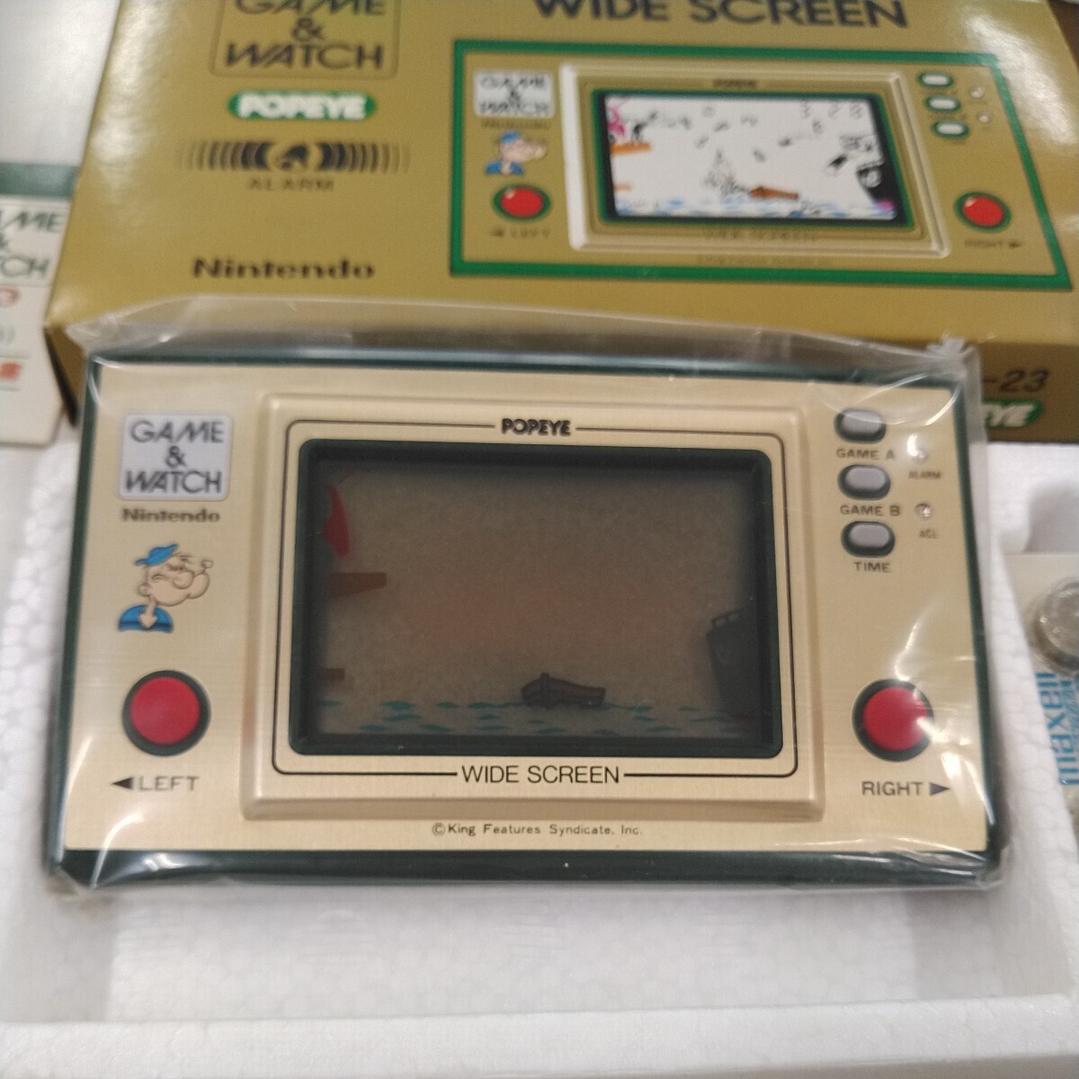 【デットストック未使用】ゲームウォッチ ポパイ 任天堂PP-23#6000 GAME &WATCH WIDESCREEN POPEYE Nintendoの画像1