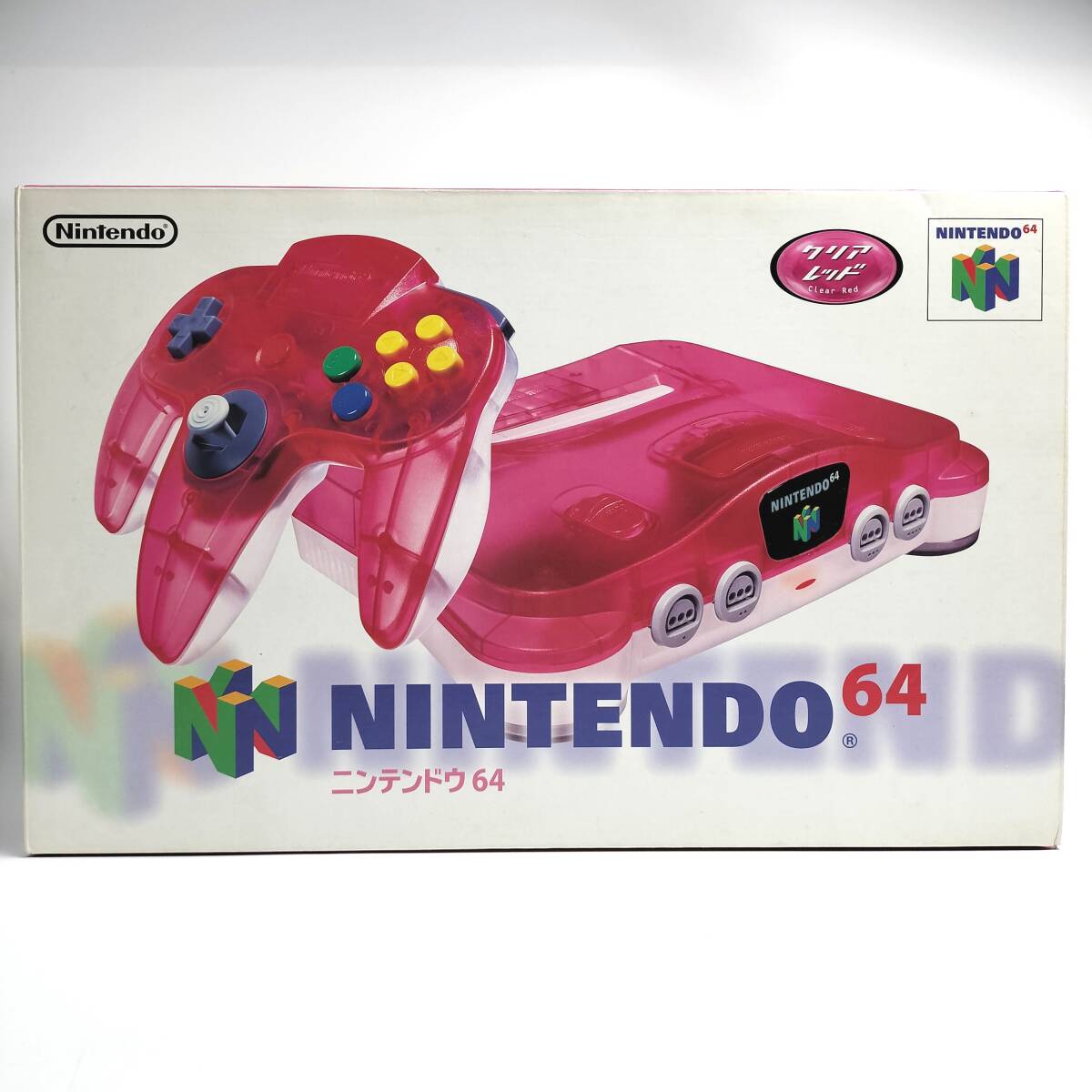 ★動作確認済み★ 良好品 箱説明書つき 希少 ニンテンドー64 クリアレッド Nintendo 64 ニンテンドウ64 任天堂 クリア ブルーの画像1