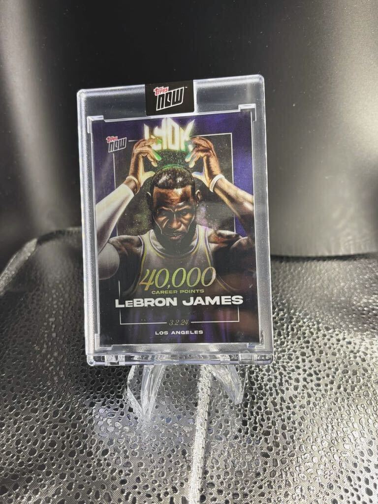 LeBron James 2023-24 Topps now バスケットボールカード LJ-40K 40,000ポイント LOS ANGELES LAKERS レブロン レイカーズ ②の画像1
