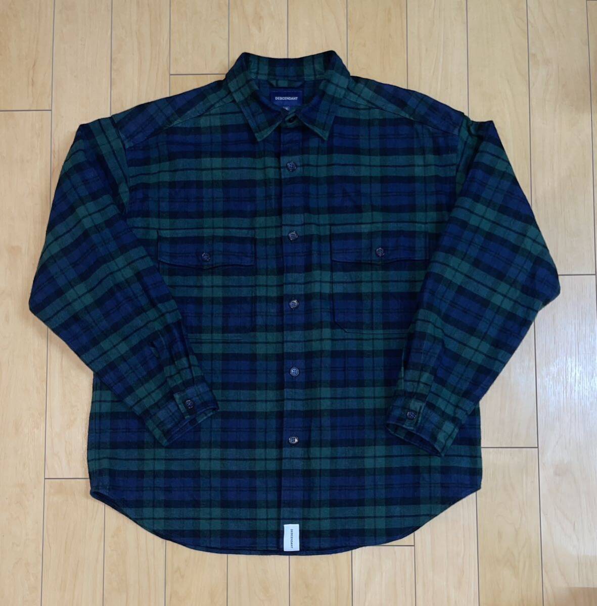 Descendant 21AW CPOC PLAID LS SHIRT GREEN L_画像1